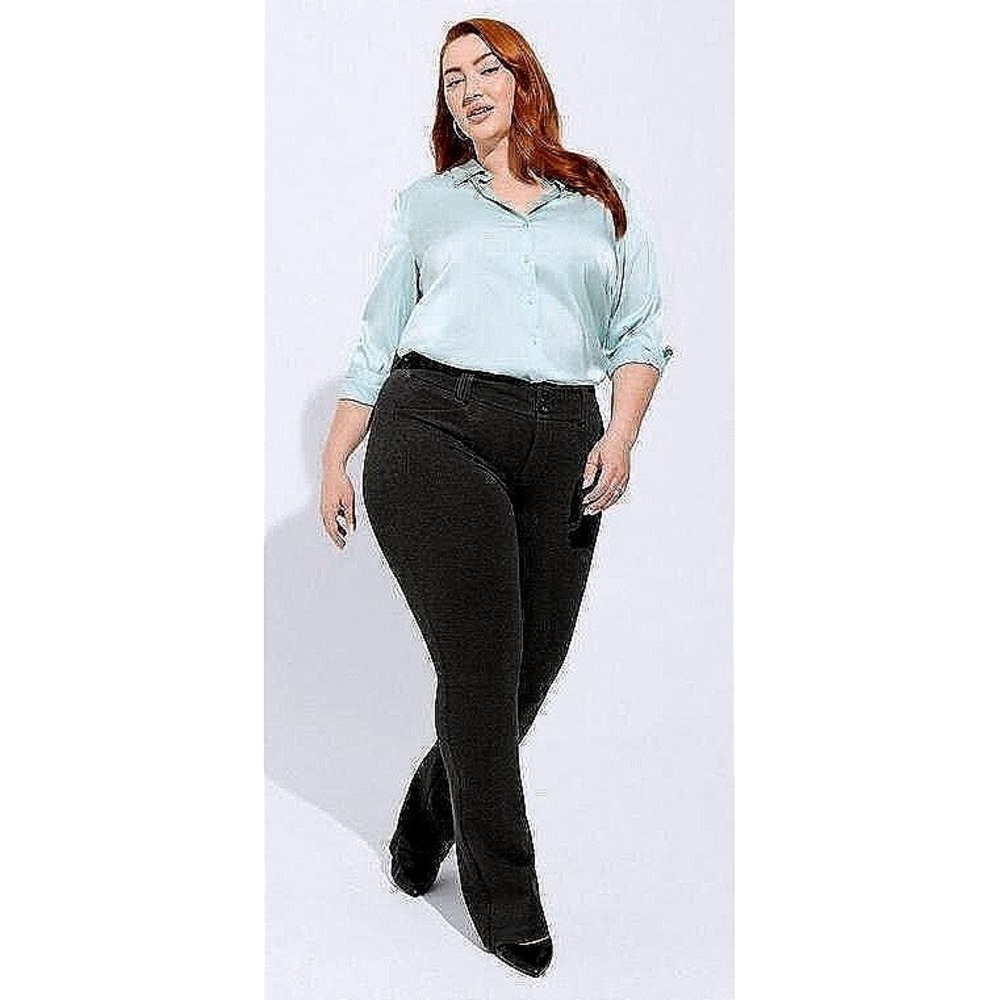 NWT Torrid Madison Satin Button-Up Long Sleeve Shirt 3X